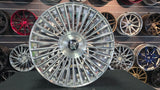 24 Inch Savini SV1 sv1x02 Brushed High Polish Lip Wheels 24x9 Rims 5x112/120 Rolls Royce