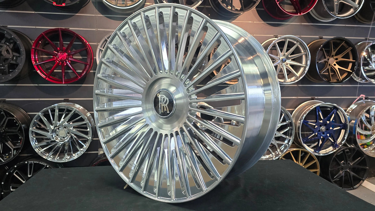 24 Inch Savini SV1 sv1x02 Brushed High Polish Lip Wheels 24x9 Rims ...