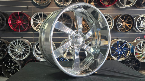 24 Inch Intros Rims 24 Inch 24x9 & 24x10 Intro Twisted Rally Full Polished Wheels BP ...