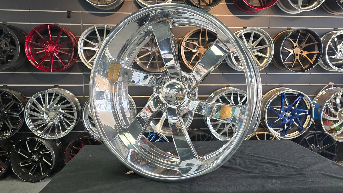 24 Inch 24x9 & 24x10 Intro Twisted Rally Full Polished Wheels BP: 6x13 ...