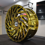 20" Azara AZA-536 All Gold Face Wheels RIMS 20x9, Rims Tire Package BP:5x120 2015 Chevy Camaro LT