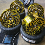 20" Azara AZA-536 All Gold Face Wheels RIMS 20x9, Rims Tire Package BP:5x120 2015 Chevy Camaro LT