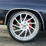 22" Inch Forgiato Direzione Brushed Silver Chrome Wheels 22x10.5 22x9 Rims Chevelle