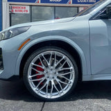 22 Inch Element EL32 Brushed Silver Wheels 22x9 22x10.5 Rims 5x120 BMW X2 M35i