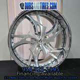 22" Artis Laredo Brushed Face Chrome Lip Wheels RIMS  22x9, 22x11  BP:5x115 2022 Dodge Challenger