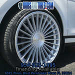 22" inch Roadforce RF22 Silver Machine Wheels Range Rover Evoque Rims & Tires 265/35R22 Lexani LX-30 All Season Tires