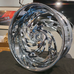 22" Rucci Glock All Chrome lip Wheels Staggered 22x9, 22x10  Lexani LX Twenty tires 1986 Oldsmobile With Steering Wheel