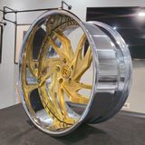 22" Rucci Breitling Brushed Gold Chrome lip Wheels  22x9 22x10  255/30R22 Lexani LX Twenty tires Cutlass Supreme