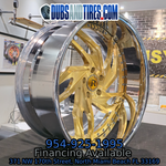22" Rucci Breitling Brushed Gold Chrome lip Wheels  22x9 22x10  255/30R22 Lexani LX Twenty tires Cutlass Supreme