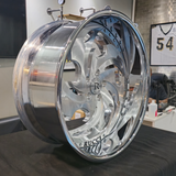 22" Rucci  one way Brushed Face Chrome Lip Wheels RIMS 22x9, 22x10.5  BP:5x120.7 1986 Monte Carlo SS