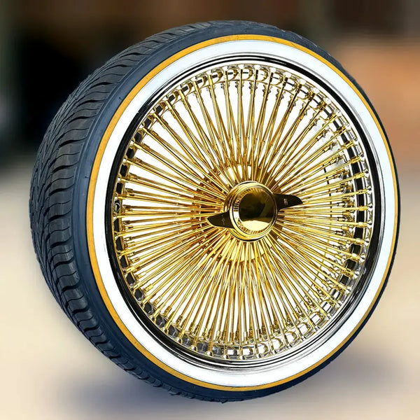 18 Inch Player Wire Wheels Gold Rims 18x8 245/40R18 Vouge