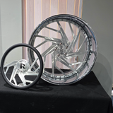 24" Rucci  Pack Brushed Face Chrome Lip Wheels RIMS  24x9, 24x10  BP:5x120.7 1986 Monte Carlo SS