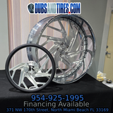 24" Rucci  Pack Brushed Face Chrome Lip Wheels RIMS  24x9, 24x10  BP:5x120.7 1986 Monte Carlo SS