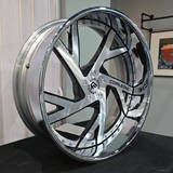 24" Corleone Forged Migilore Brushed Face Chrome Lip Wheels RIMS 24x9, 24x10  BP:5x120.7 1986 Cutlass