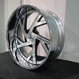 24" Corleone Forged Migilore Brushed Face Chrome Lip Wheels RIMS 24x9, 24x10  BP:5x120.7 1986 Cutlass