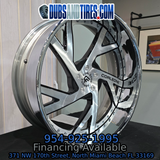 24" Corleone Forged Migilore Brushed Face Chrome Lip Wheels RIMS 24x9, 24x10  BP:5x120.7 1986 Cutlass