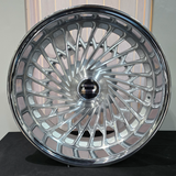 24" Dazz Seville Brushed Face Chrome Lip Wheels RIMS  24x9, 24x10  BP:5x5, 5x120.7