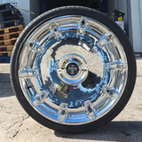 24" Dub Cheef All Chrome Lip Wheels RIMS  24x9, 24x10  BP:5x115/120 and 6x135/139.7 Dodge Chrysler Cadillac
