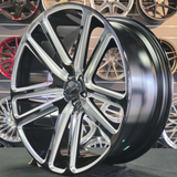 24 Inch Dub Flex Gloss Black Milled Wheels 24x10 Rims 5x115 20mm+ Dodge Challenger