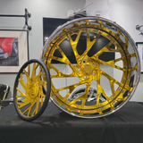 24" Forgiato Concentrati 24kt Liquid Gold Chrome Lip Wheels RIMS 24x9, 24x10  BP:5x127 1972 Oldsmobile Cutlass