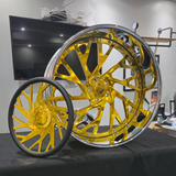 24" Forgiato Concentrati 24kt Liquid Gold Chrome Lip Wheels RIMS 24x9, 24x10  BP:5x127 1972 Oldsmobile Cutlass