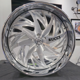 24" Rucci CJ on 32 Brushed Face Chrome Lip Wheels RIMS 24x9, 24x10  BP:5x120 1985 Monte Carlo SS