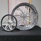 24" Rucci  Capo Brushed Face Chrome Lip Wheels RIMS  24x9, 24x10  BP:5x120.7 1986 Monte Carlo SS