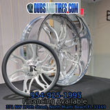 24" Rucci  Capo Brushed Face Chrome Lip Wheels RIMS  24x9, 24x10  BP:5x120.7 1986 Monte Carlo SS