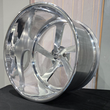 24" 22" Intro Twisted Brushed Face Polished Lip Customizable Wheels Rims Tires Package Chevy C10
