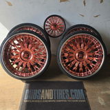 24" Rucci  Dip Liquid Rose Gold Face Chrome Lip Wheels RIMS  24x9, 24x10  BP:5x120.7 Grand Prix