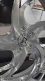 24" Rucci Banks Brushed Face W/ Chrome lip Wheels  24x9 7" Lip 255/30R24 Lexani LX Twenty tires Monte Carlo