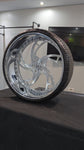 24" Rucci Banks Brushed Face W/ Chrome lip Wheels  24x9 7" Lip 255/30R24 Lexani LX Twenty tires Monte Carlo
