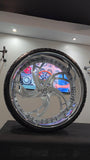 24" Rucci Banks Brushed Face W/ Chrome lip Wheels  24x9 7" Lip 255/30R24 Lexani LX Twenty tires Monte Carlo
