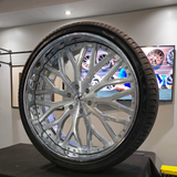 26" Amani Sorleno Brushed Face Chrome Lip Wheels RIMS Staggered 26x10 Chevy Avalanche Customizable Wheels