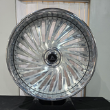26" Asanti Prestige Brushed Face Chrome Lip Wheels RIMS  26x9, 26x10  BP:5x5 A Body B Body Donks Floating Cap
