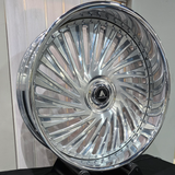 26" Asanti Prestige Brushed Face Chrome Lip Wheels RIMS  26x9, 26x10  BP:5x5 A Body B Body Donks Floating Cap