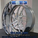 26" Coreleone Forged Merlo Brushed Face Polished Window Chrome Lip Wheels RIMS 26x9, 26x12  BP:5x127 1986 Oldsmobile