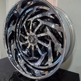 26 Inch Dub Spinner Trace Chrome Face Chrome Lip Wire Wheels Chevy Caprice & Impala 26 Inch Donk Rims 7 Inch Lip Wires Rims & Tires