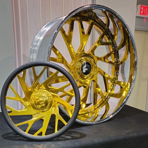 26" Forgiato Concentrati 24kt Liquid Gold Chrome Lip Wheels RIMS 26x9, 26x10  BP:5x127 1979 Monte Carlo