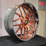 26" Forgiato Maglia Brushed Rose Gold Chrome Lip Wheels RIMS 26x9, 26x10  BP:5x120.7 1979 Monte Carlo