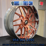 26" Forgiato Maglia Brushed Rose Gold Chrome Lip Wheels RIMS 26x9, 26x10  BP:5x120.7 1979 Monte Carlo