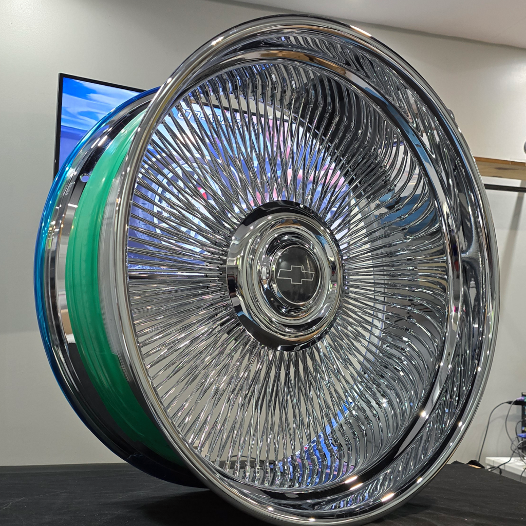 20 Inch Luxor 150 Spoke Chrome Wire Wheels Chrome Rims 20x8.5 ...