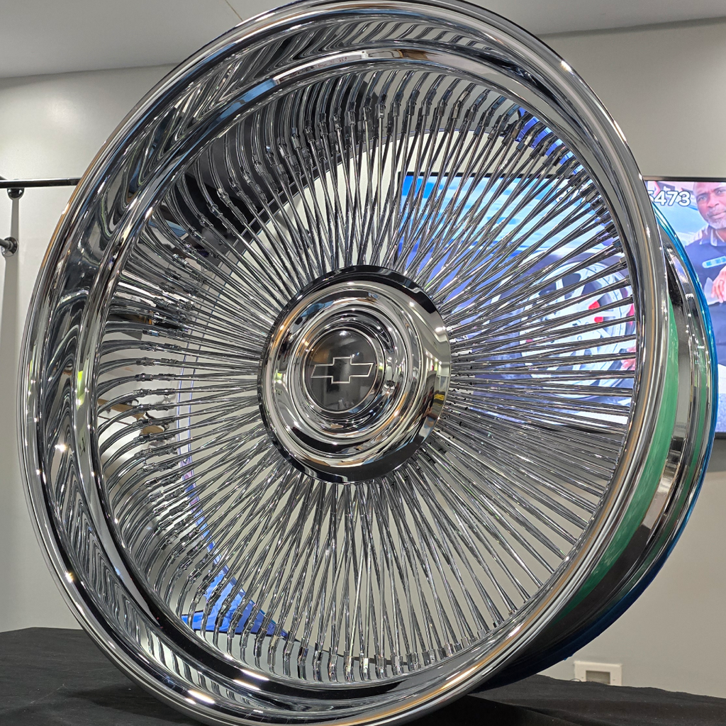 20 Inch Luxor 150 Spoke Chrome Wire Wheels Chrome Rims 20x8.5 ...