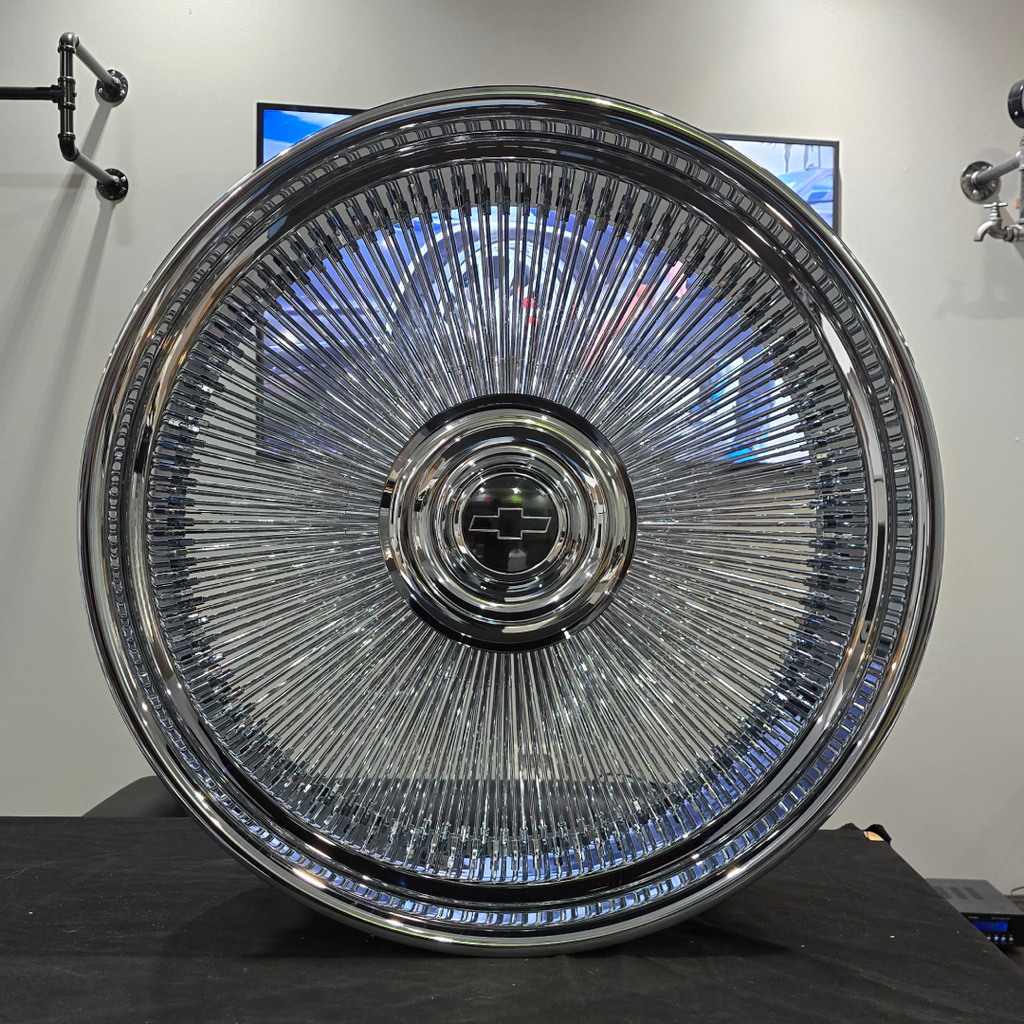 20 Inch Luxor 150 Spoke Chrome Wire Wheels Chrome Rims 20x8.5