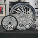 26" Rucci  Lucky Brushed Face Chrome Lip Wheels RIMS 26x9, 26x10  BP:5x120.7 1984 Pontiac