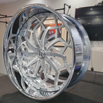 26" Rucci  Game Brushed Face Chrome Lip Wheels RIMS 26x9, 26x10.5  BP:5x127 1975 Chevy Caprice