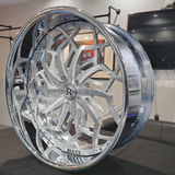 26" Rucci  Game Brushed Face Chrome Lip Wheels RIMS 26x9, 26x10.5  BP:5x127 1975 Chevy Caprice