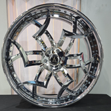 28" Artis Medussa All Chrome Wheels RIMS  28x9 BP:6x139.7 2020 High Country Silverado