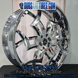28" Artis Medussa All Chrome Wheels RIMS  28x9 BP:6x139.7 2020 High Country Silverado