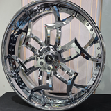28" Artis Medussa All Chrome Wheels RIMS  28x9 BP:6x139.7 2020 High Country Silverado